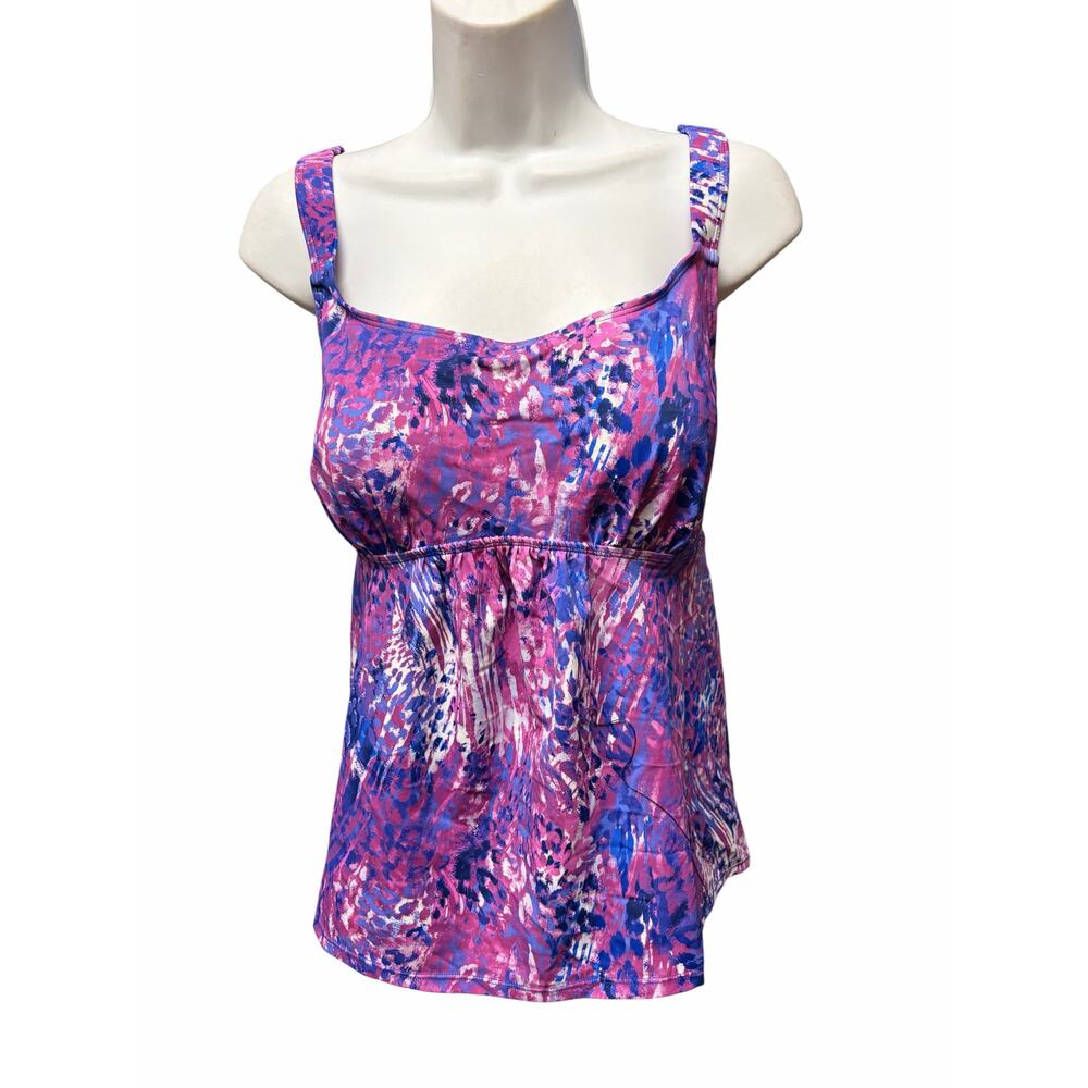 Kim Gravel Swimsuits For All Abstract Tankini Top & Swim Shorts Size 12 NWOT 🌼 - Picture 2 of 6